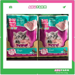 Sốt Pate cho mèo con Whiskas Junior 85g 2-12 tháng - vị mix ngẫu nhiên