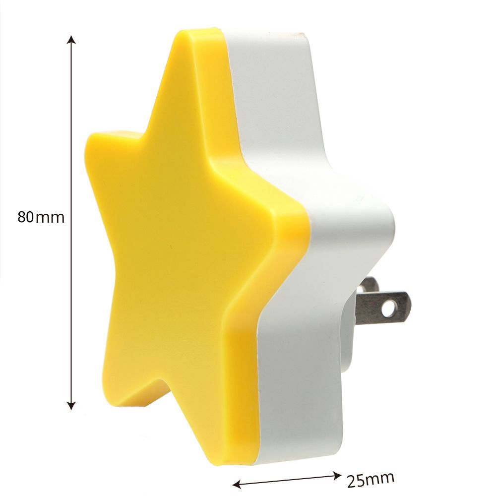 Đèn Ngủ Mini Cảm Biến Ánh Sáng Hình Ngôi Sao Dễ Thương