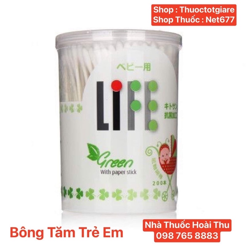 Bông Tăm Life người lớn , trẻ em ( Nhật Bản ) - Hộp 200 que