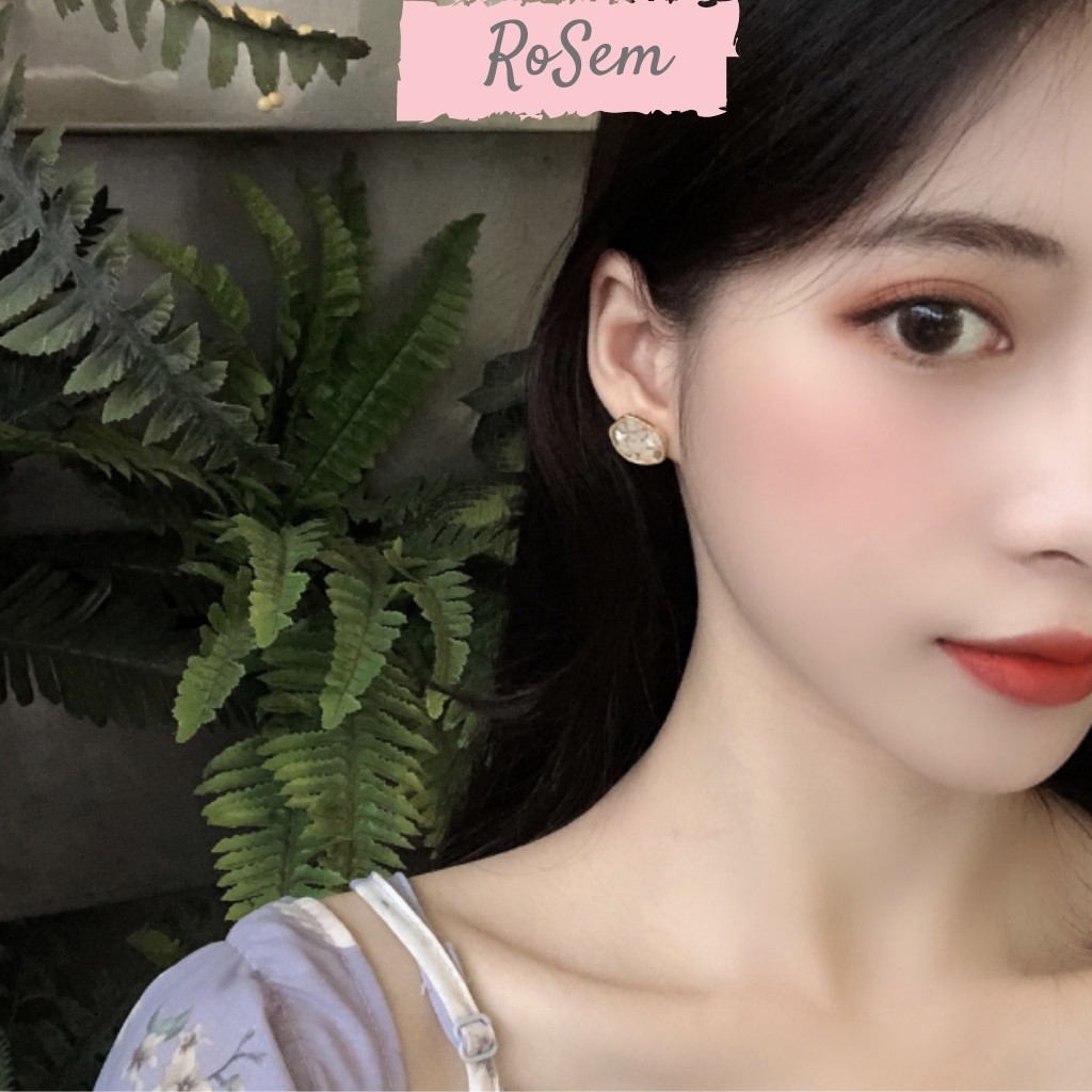 Khuyên tai hình vỏ trai Taro lấp lánh