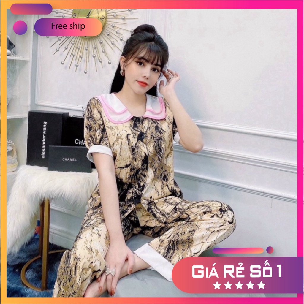 [MÃ GZ725] Đồ bộ nữ siêu đẹp, bộ nữ mặc nhà cổ sen, bộ ngủ nữ chất lụa 100d nhà MIMI | BigBuy360 - bigbuy360.vn