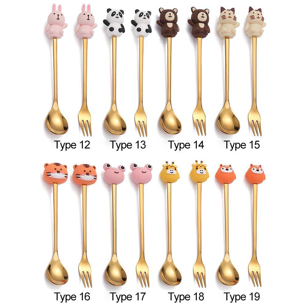 Bộ Muỗng Nĩa Bằng Thép Không Gỉ 24 Kiểu Dáng Phi Hành Gia Hoạt Hình Độc Đáo