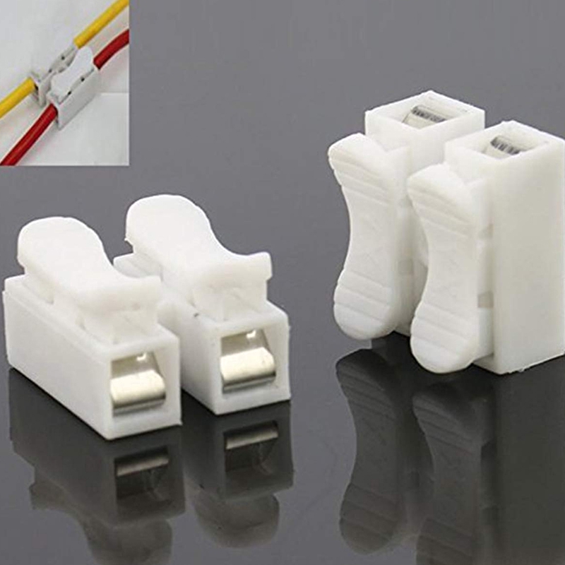 Set 50 đầu nối dây điện 2 đầu có kẹp tiện dụng
