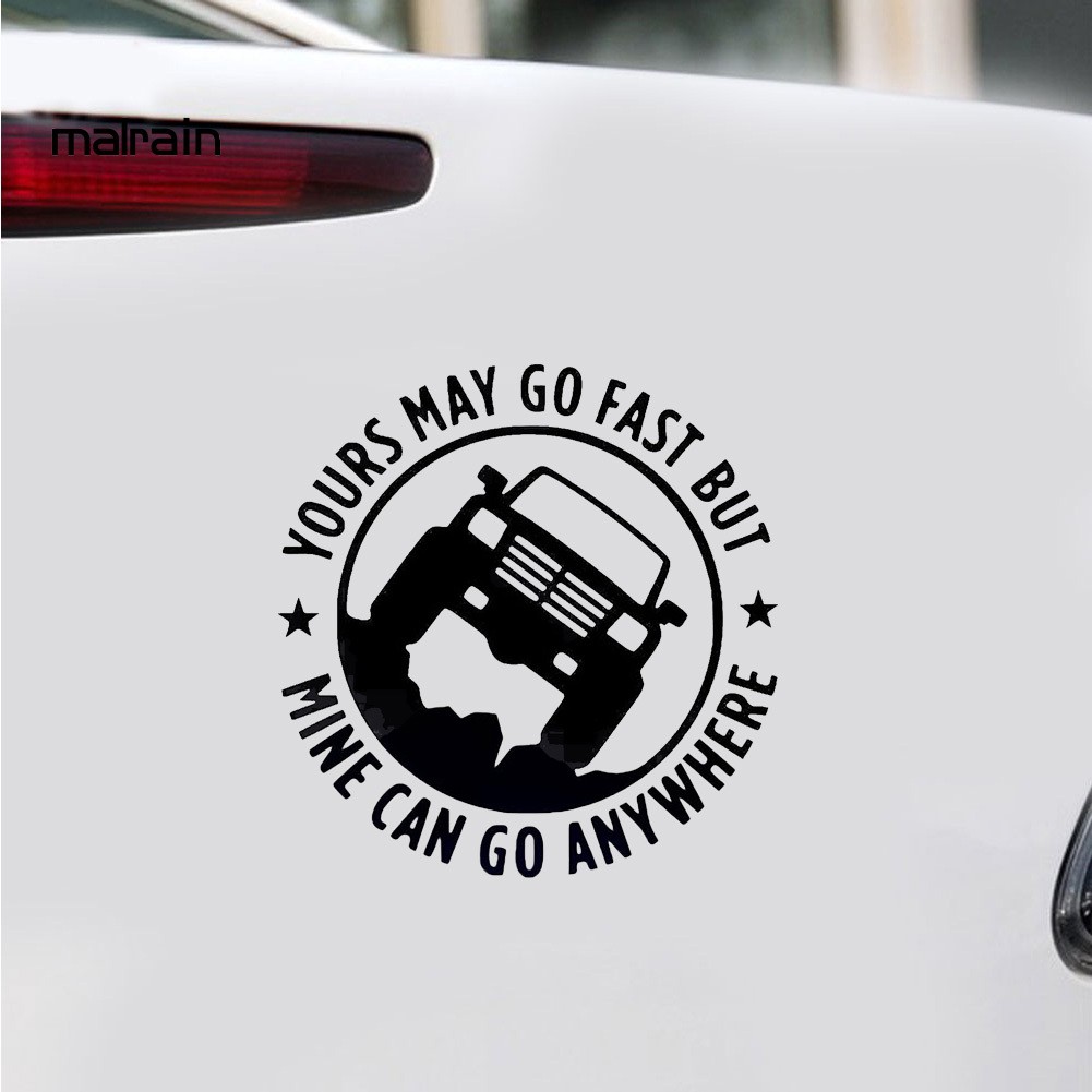 Sticker họa tiết chữ ngộ nghĩnh sáng tạo cỡ 4x4 dán trang trí xe ô tô