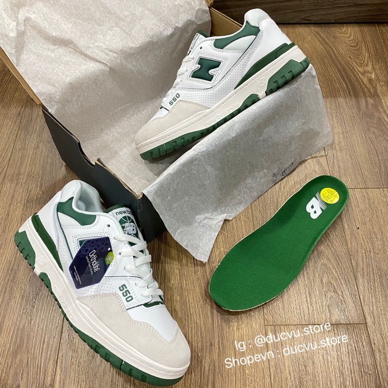 GIÀY NEW.BALANCE WHITE GREEN LAI AU [ BẢN NÂNG CẤP ]