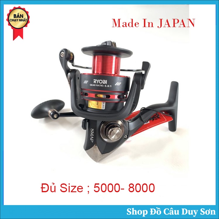 Máy Câu Cá RyoBI SMAP Đủ Size 5000 Đến 8000 Máy Câu Cao Cấp Penn