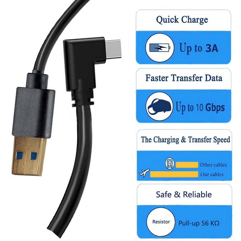 for Oculus Quest 2 Link Cable 16Ft Virtual Reality Headset Cable USB 3.2 Gen 1 5Gbps to Gaming PC VR Accessories