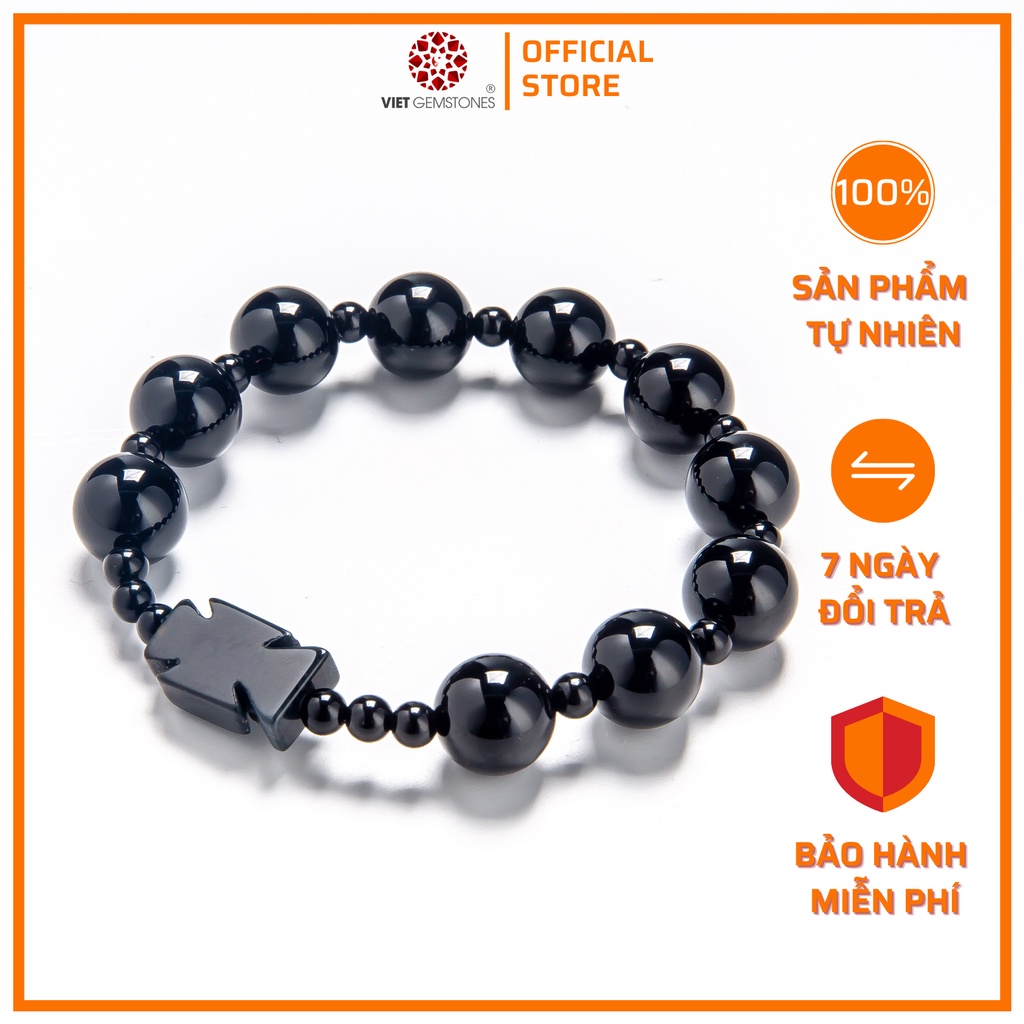 Vòng chuỗi mân côi Obsidian tự nhiên 10mm | VietGemstones