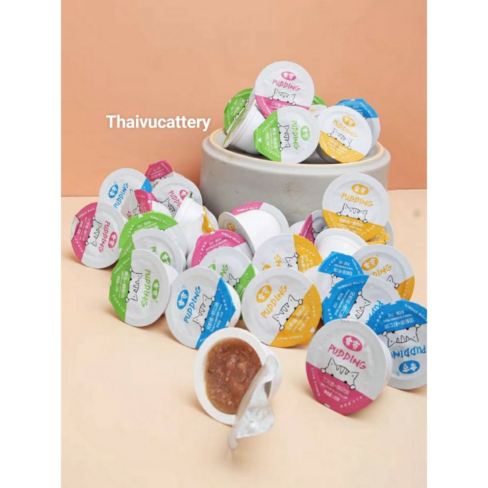 Thạch pudding sữa dê dạng liếm cho mèo -1 chiếc cho mèo con mèo lớn mèo kén ăn-Thaivucattery