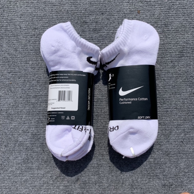 Tất vớ thể thao nam nữ cao cấp Nike drifit cổ ngắn, cổ trung, cổ cao