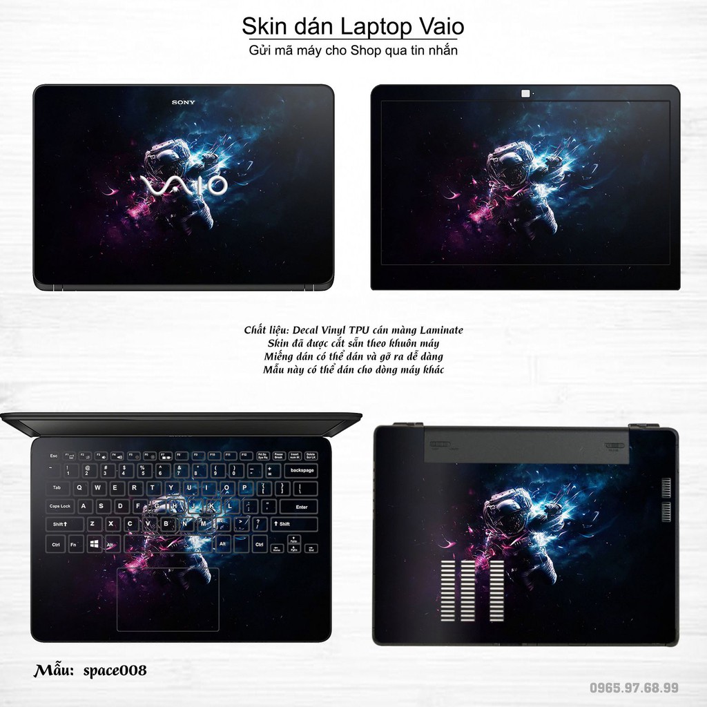 Skin dán Laptop Sony Vaio in hình không gian _nhiều mẫu 2 (inbox mã máy cho Shop)