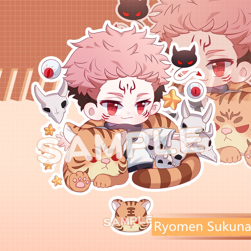 Móc chìa khóa acrylic in họa tiết hai mặt phong cách hoạt hình Yuji Itadori Gojo dễ thương