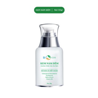 Kem nám đêm biocos 30g - dưỡng trắng, mờ thâm, giảm nám, ngừa lão hóa