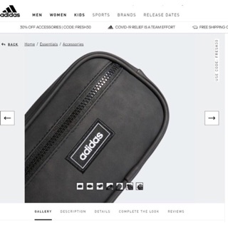 [ Hình thật full tag code] Túi bao tử DA cao cấp Adidas đen full tag code