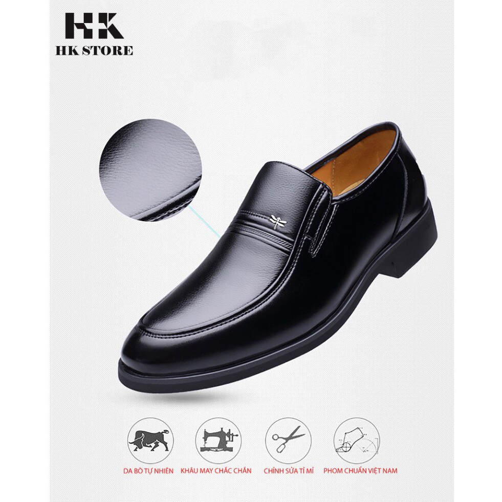 GIÀY DA NAM TRUNG NIÊN 💖 HK.STORE💖 da bò xịn hàng đẹp tăng chiều cao thêm 6cm kết hợp quần áo siêu đẹp