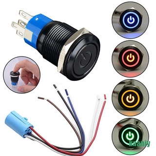 Công tắc bật / tắt đèn led 19mm 12v bằng kim loại cho xe hơi