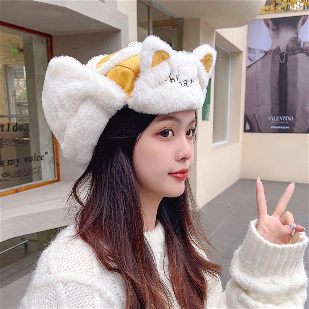 ZAIJIE24 Mũ Len Che Tai Giữ Ấm Cho Mùa Đông