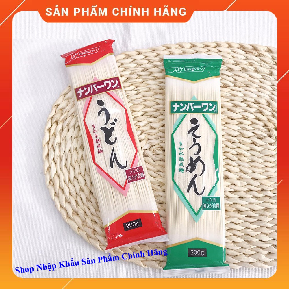 [CHÍNH HÃNG] Mỳ Somen/Udon tách muối Nhật Bản 200g - Nissin - Hạn Sử Dụng: 12/6/2021