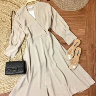 Đầm vạt chéo nơ eo. Hàng thiết kế. Chuyên sỉ
