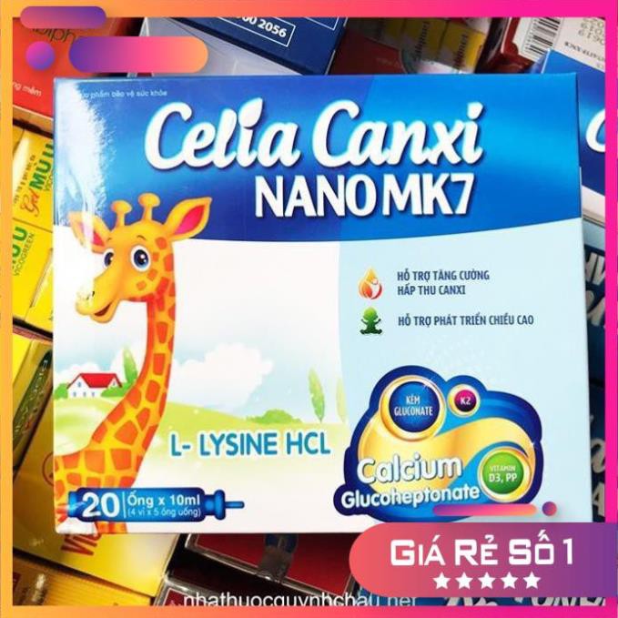 Siro Celia Canxi Nano Mk7  - hỗ trợ tiêu hóa, cải thiện chiều cao trẻ em hàng chính hãng 100%