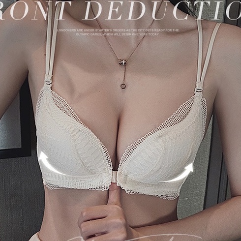 Áo lót nâng ngực phối ren có nút gài phía trước cho nữ
 | BigBuy360 - bigbuy360.vn