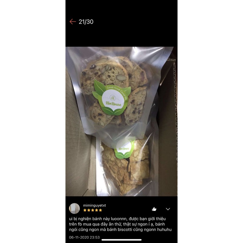 Bánh Biscotti nguyên cám siêu hạt không đường 250g | BigBuy360 - bigbuy360.vn