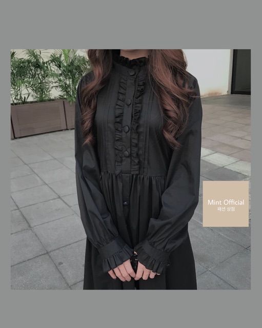 Đầm dài nút bọc VD001 madebymint | BigBuy360 - bigbuy360.vn