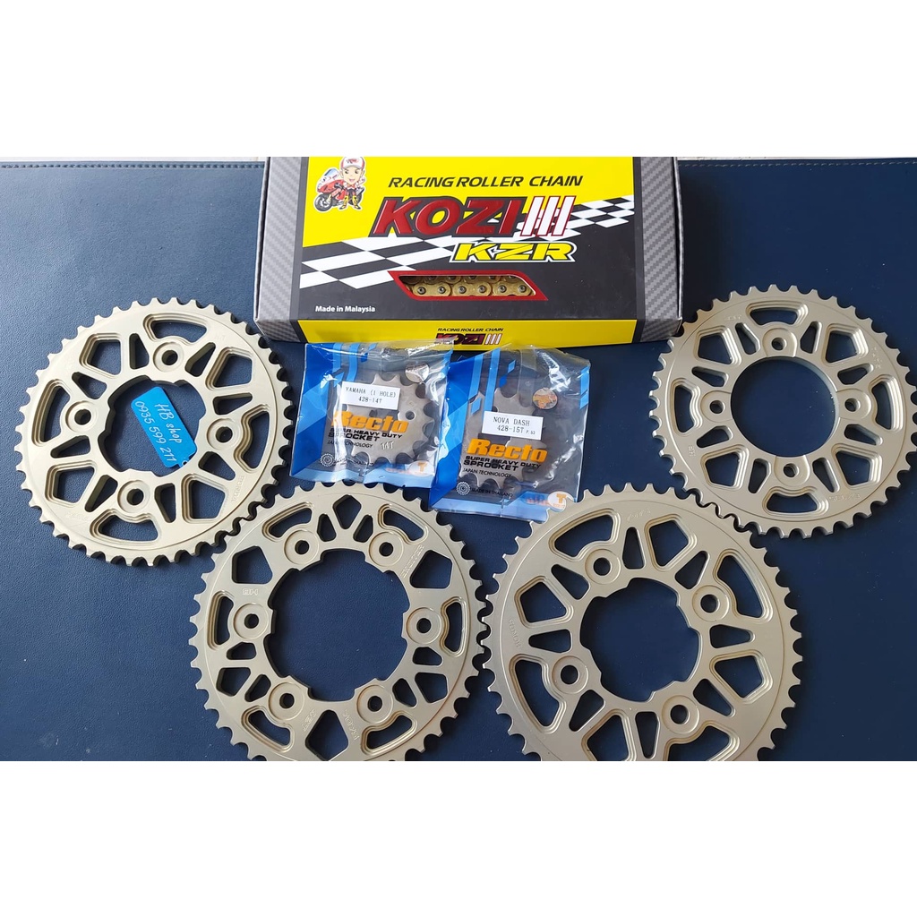 NSD Dĩa nhôm 7075 kèm sên Kozi crg 130L nhông recto thái lan giá trọn bộ NSD