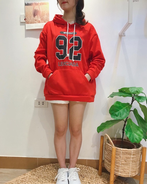 HOODIE số 92 NỈ LÓT LÔNG DÀY MỊN FREESIZE <65kg | BigBuy360 - bigbuy360.vn