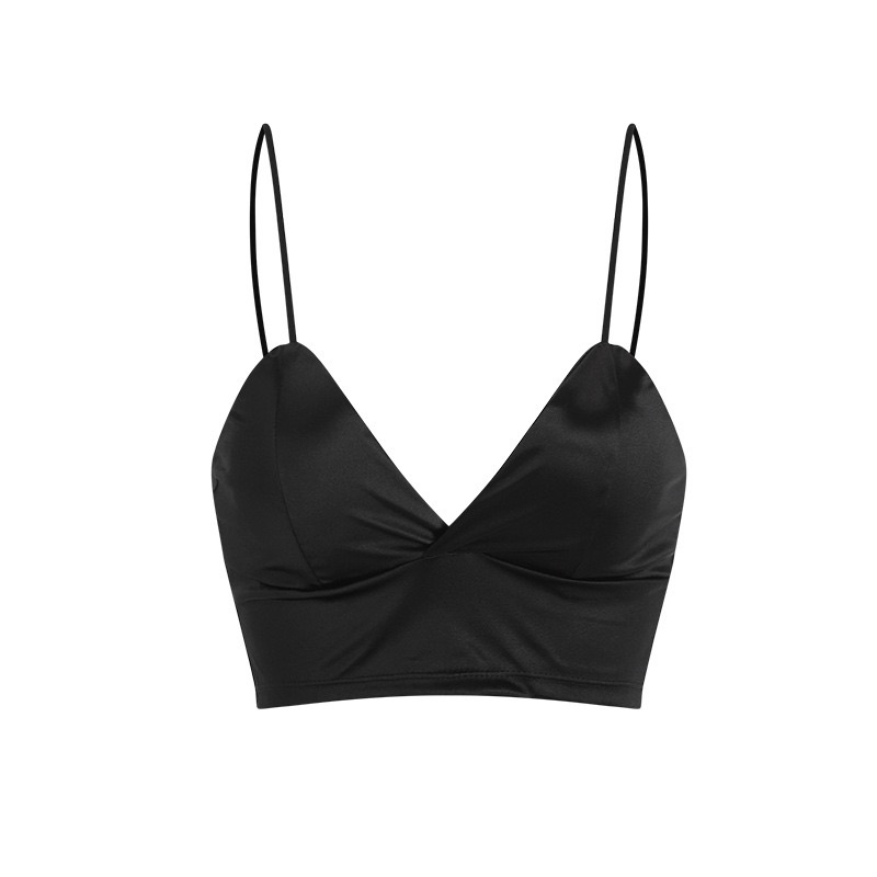 Áo Lót Satin Cổ V Quyến Rũ • Nội Y Cao Cấp Sexy • QR1131