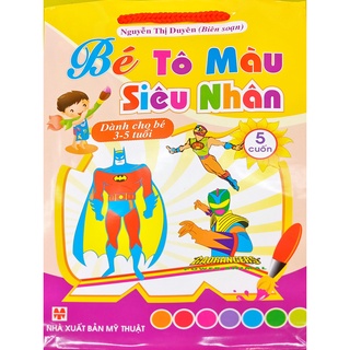 Sách - Combo 5 cuốn bé tô màu siêu nhân