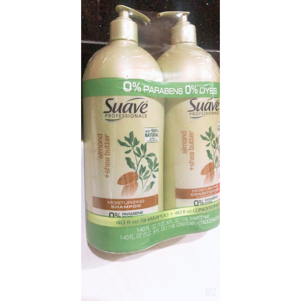 Dầu gội &amp; dầu xả Suave Almond+ Sheabutter - 1.18L