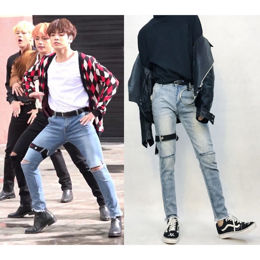 QUẦN JEAN BTS JUNGKOOK FIRE