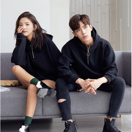 Áo Khoác Hoodie Tay Dài From Rộng BASIC Cổ Khóa Kéo Unisex Hot Trend - VIETCENTRE | BigBuy360 - bigbuy360.vn