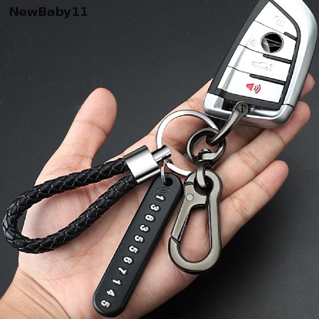 Móc Khóa Xe Hơi Bện Dây Có Mặt Số Chống Thất Lạc