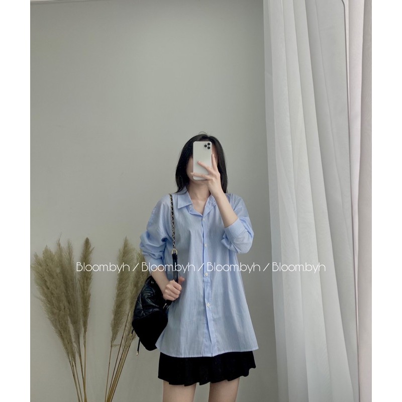 [ẢNH SHOP CHỤP] Áo sơ mi kẻ sọc siêu xinh