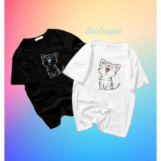 Áo thun nam nữ hình chú mèo cute 040520215