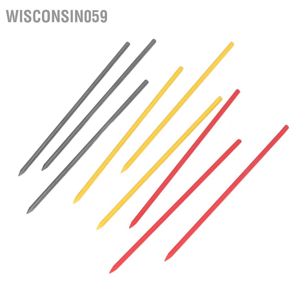 Wisconsin059 24Pcs Carpenter Pencil Refill Red Yellow Black Marking Scribing Tool Set Kit for Woodworking