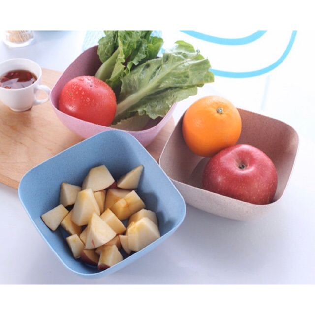 Tô vuông đựng đồ ăn trái cây salad lúa mạch tiện lợi