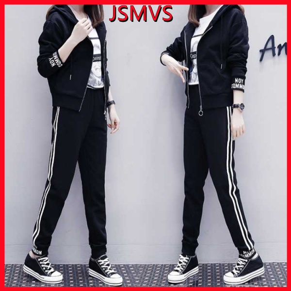 Đồ bộ nữ Chất lượng tốt mềm mại Sự đơn giản Hàn Quốc Bộ thể thao mặc