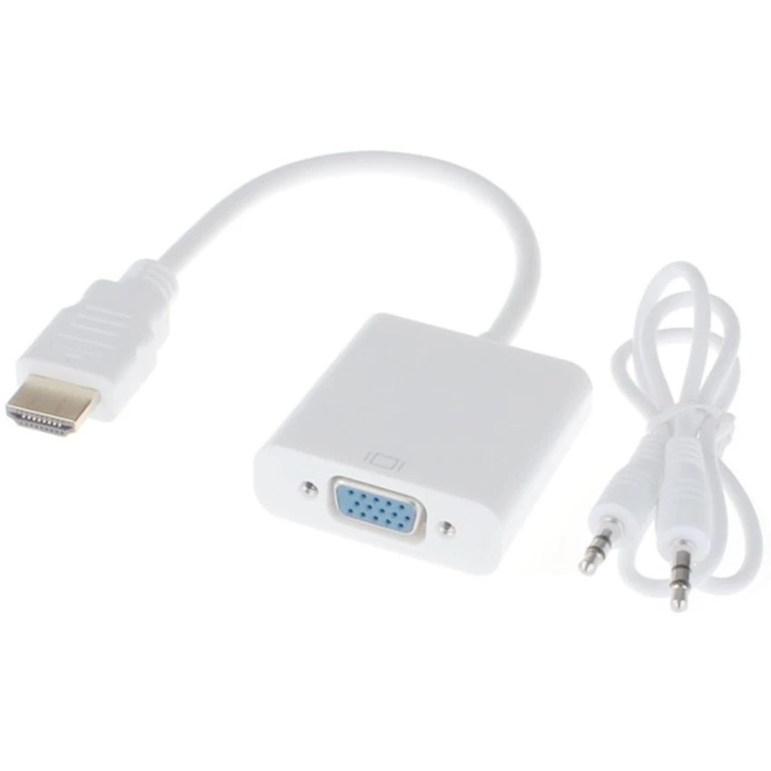 Cáp chuyển đổi HDMI sang Vga có âm thanh (Trắng)