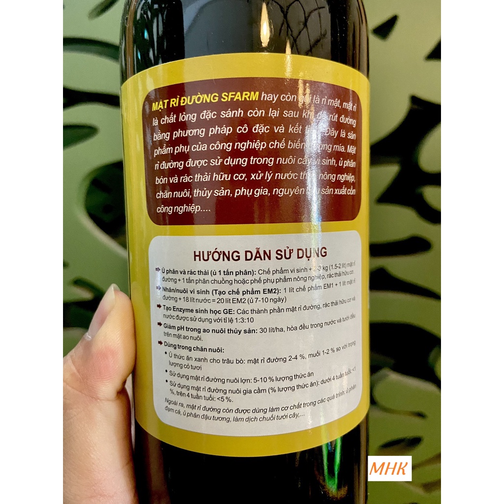 Mật Rỉ Đường SFARM chai 1L ~ 1.3KG