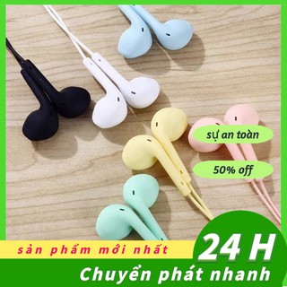 Tai Nghe Nhét Tai Có Dây Màu Macaron Cho Điện Thoại Apple Huawei VIVO OPPO U19