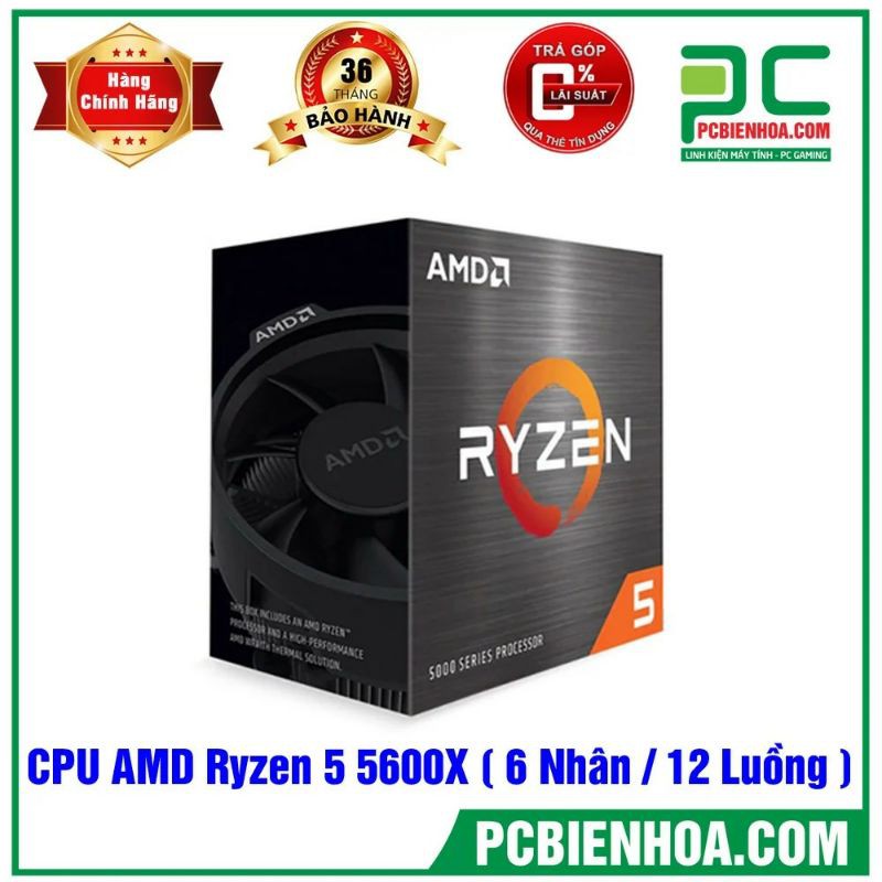 Siêu phẩm CPU AMD Ryzen 5 5600X 3.7GHz Boost 4.6GHz|6 Nhân /12 Luồng|32MB Cache|PCIe 4