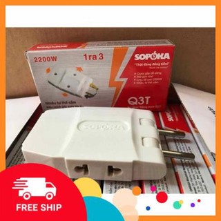 Phích cắm điện thông minh 1 chia 3 , 1 chia 5 SOPOKA Q3T/5T (Trắng)