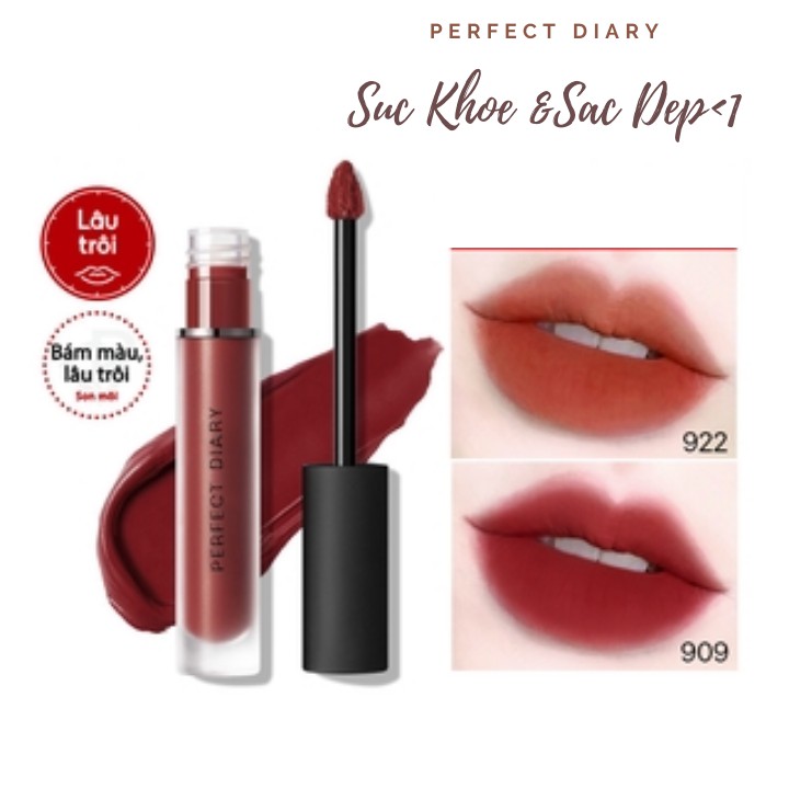 [HOT]Son Kem Perfect Diary Tone Số 9  Màu Cổ Điển Lâu Trôi