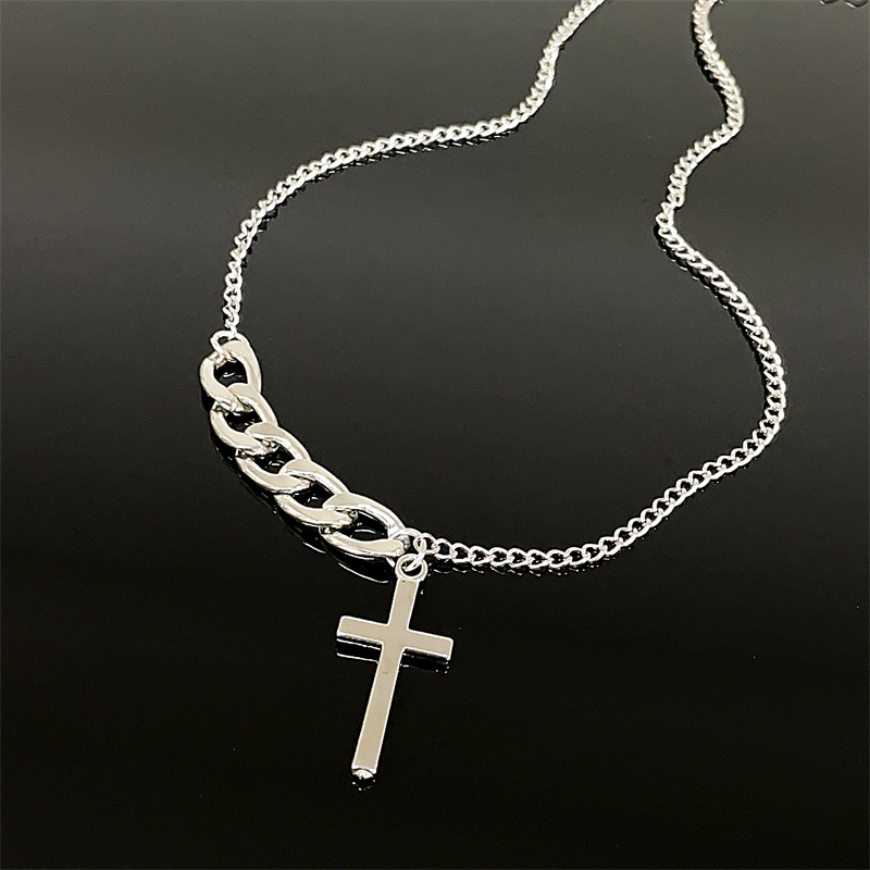 Vòng cổ Mặt Chữ Thập Đơn Giản Thời Trang Mới Cho Nam Nữ
