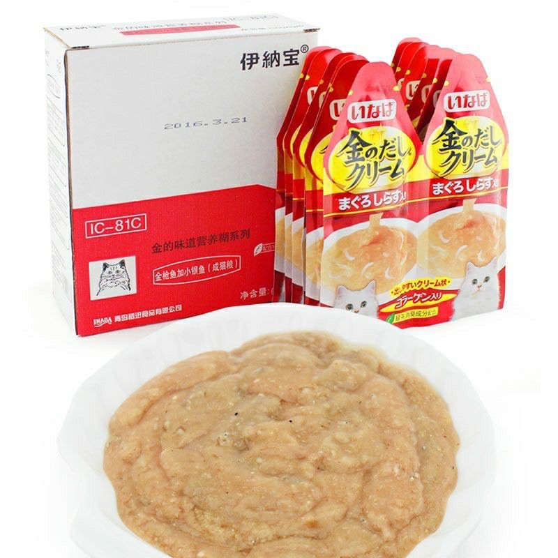 Súp thưởng ciao Inaba Kin no Dashi Cream cho mèo 30gr