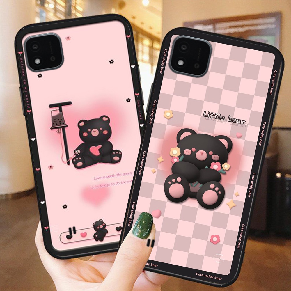 Ốp lưng điện thoại oppo realme c20 / c11 2021 in hình gấu nâu vô cùng đáng yêu