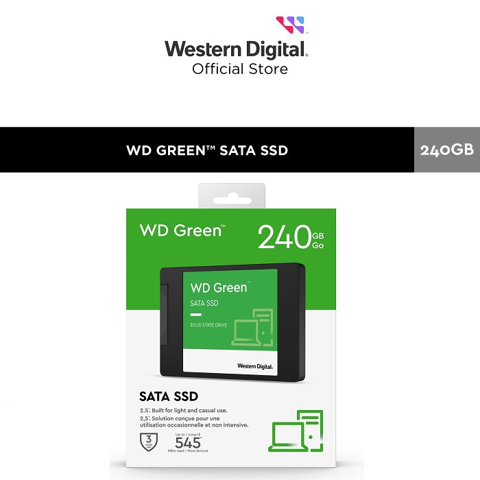 Ổ cứng SSD Western Digital green Sata III 240GB WDS240G3G0A - new version 2022